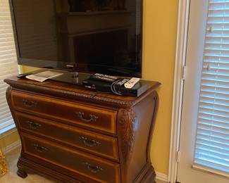 Tv stand and television 
