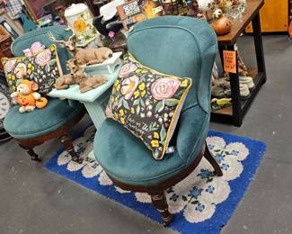 2 Vintage Matching Swivel Chairs