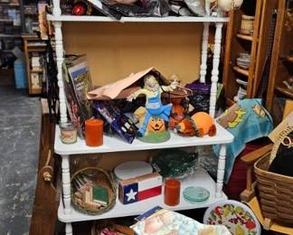 Shelf with Halloween Decor 