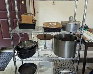 Household pans, roasters, etc.