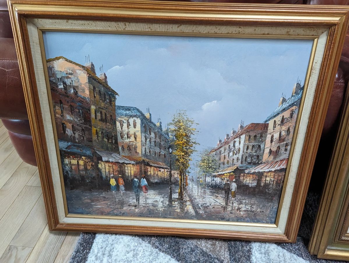 European Street Scene - Oil Painting