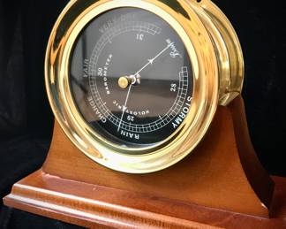 VTG Chelsea Black Flag Newport Nautical Clock Barometer Set