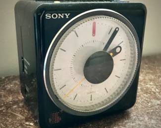 Vintage Sony Cube Radio Alarm Clock 