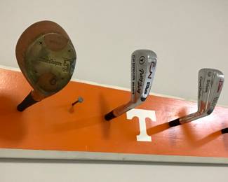 UT Golf Club Coat Rack Detail 