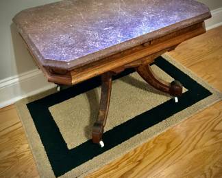 Burlwood Marble Top Table 