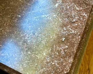 Burlwood Marble Top Table 