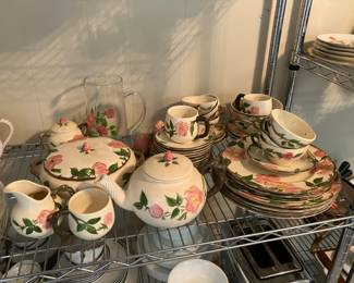 Vintage Franciscan Desert Rose dishes. 