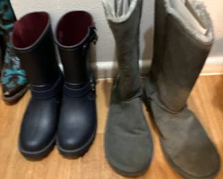 Tommy Hilfiger rain boots and winter boots. 