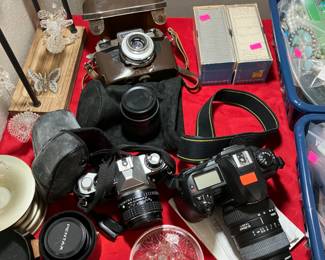Cameras. New and vintage. 