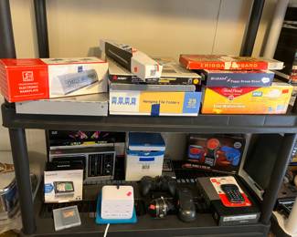 Electronics and office supplies. 