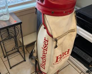 Budweiser golf bag. 