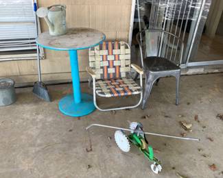 Patio table and chair