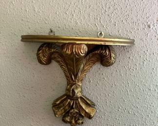 Hollywood regency wall shelf