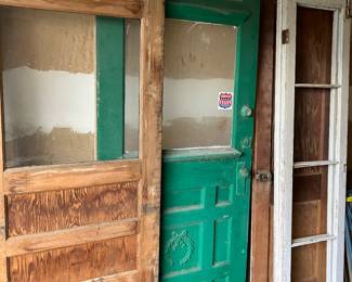 Front doors, back, doors, and interior doors. 