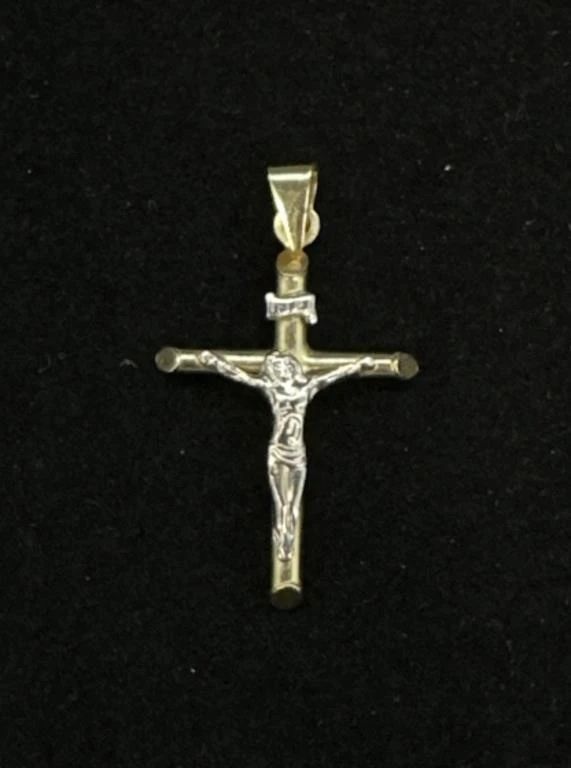 14k Gold Jesus Crucifix Pendant
