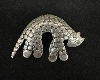 Silver Lepard Brooch