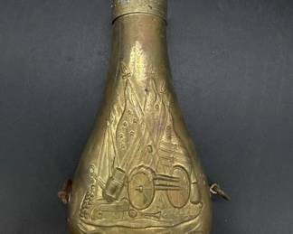 Vintage Civil War Powder Flask