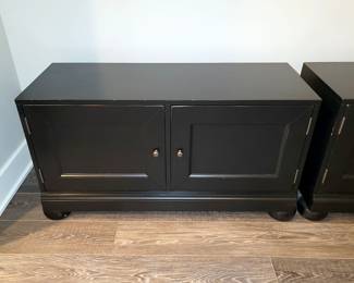 3 - stackable cabinets. Black finish (2 shown) 42"w x 16"d.n  $50 each
