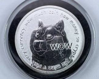 1oz Silver Dogecoin Crypto Round .999 Troy Ounce
