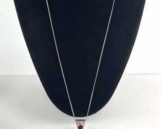 925 Silver Bloody Basin Jasper Necklace