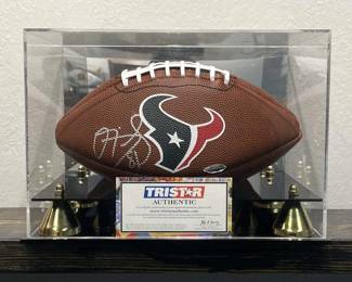 Owen Daniels Autographed Football, Texans