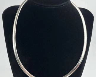 925 Sterling Omega Chain Necklace, Italy