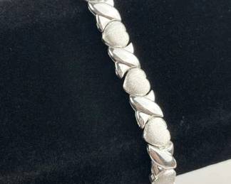 925 Silver Hearts Bracelet