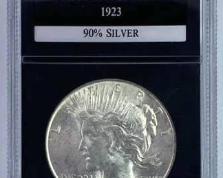 1923 Peace Silver Dollar PCS UNC