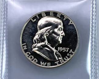 1957 Proof Franklin Half Dollar