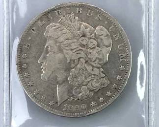 1890-O Morgan Silver Dollar