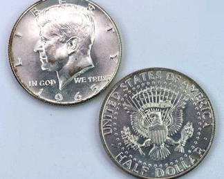 1965-1966 BU 40% Kennedy Half Dollars