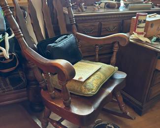 Wooden rocking chair