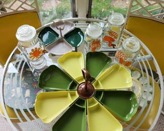 Retro Plastic Serving Trays