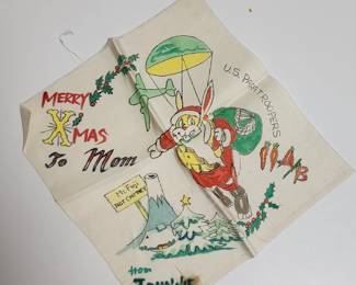 US Paratroopers Christmas Hanky