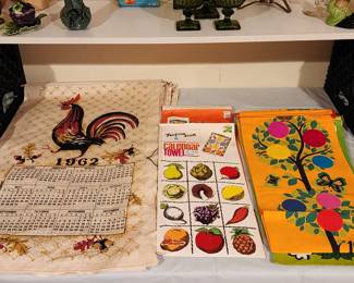 1960's -1970's Calendar Towels and Wall Hangers