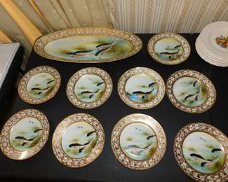 Awesome porcelain fish plates