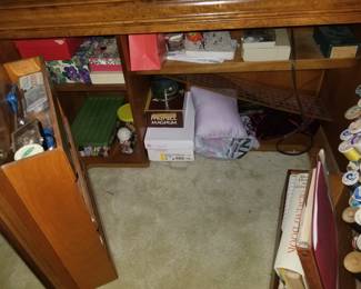 Inside sewing machine cabinet, lots!