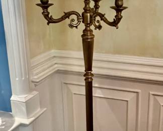 15. Pair of Brass Floor Lamps (68")