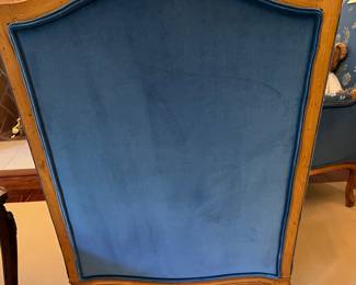 12. Custom Wing Back Chair w/ Wood Frame & Complimentary Upholstered (29" x 28" x 43")