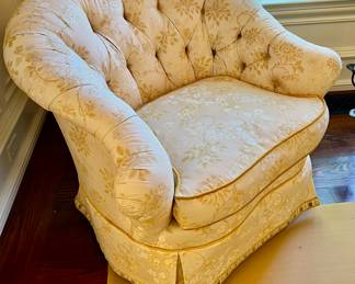 5. TRS Furniture Club Chair w/ Tufted Back & Complementary Piping (37" x 32" x 32")