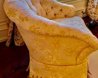 5. TRS Furniture Club Chair w/ Tufted Back & Complementary Piping (37" x 32" x 32")