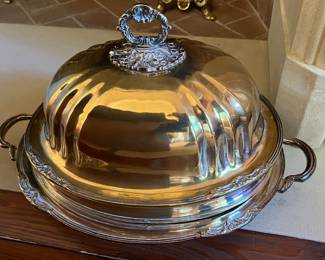 33. Silver Plated Lidded Server (19" x 14" x 11")