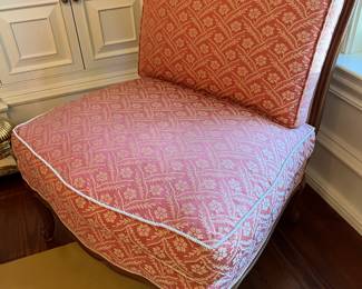 32. Pair of Ashley Manor Slipper Chairs w/ Wood Frame (29" x 32" x 35")