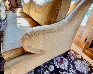 45. Custom 2 Cushion Sofa w/ Quilted Upholstery (88" x 42" x 36")