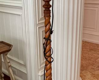 54. Pair of Barley Twist Floor Lamp (62")
