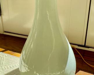 69. Pair of Celadon Lamps on Gilt Base (33")