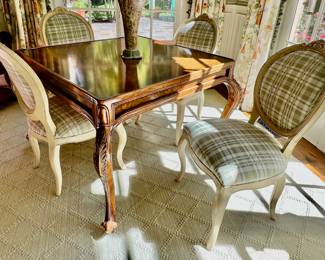70. John-Richard Fine Furniture Game Table w/ Cabriole Legs (48" x 48" x 31")
71. Set of 4 Side Chairs (24" x 20" x 40")