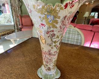 72. Decorative Ceramic Trumpet Vase (17")