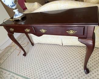122. 2 Drawer Console Table (48" x 15" x 30") (as is)