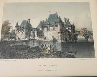 145. Pair of Framed Prints "Castles of Normandy" (15" x 13")